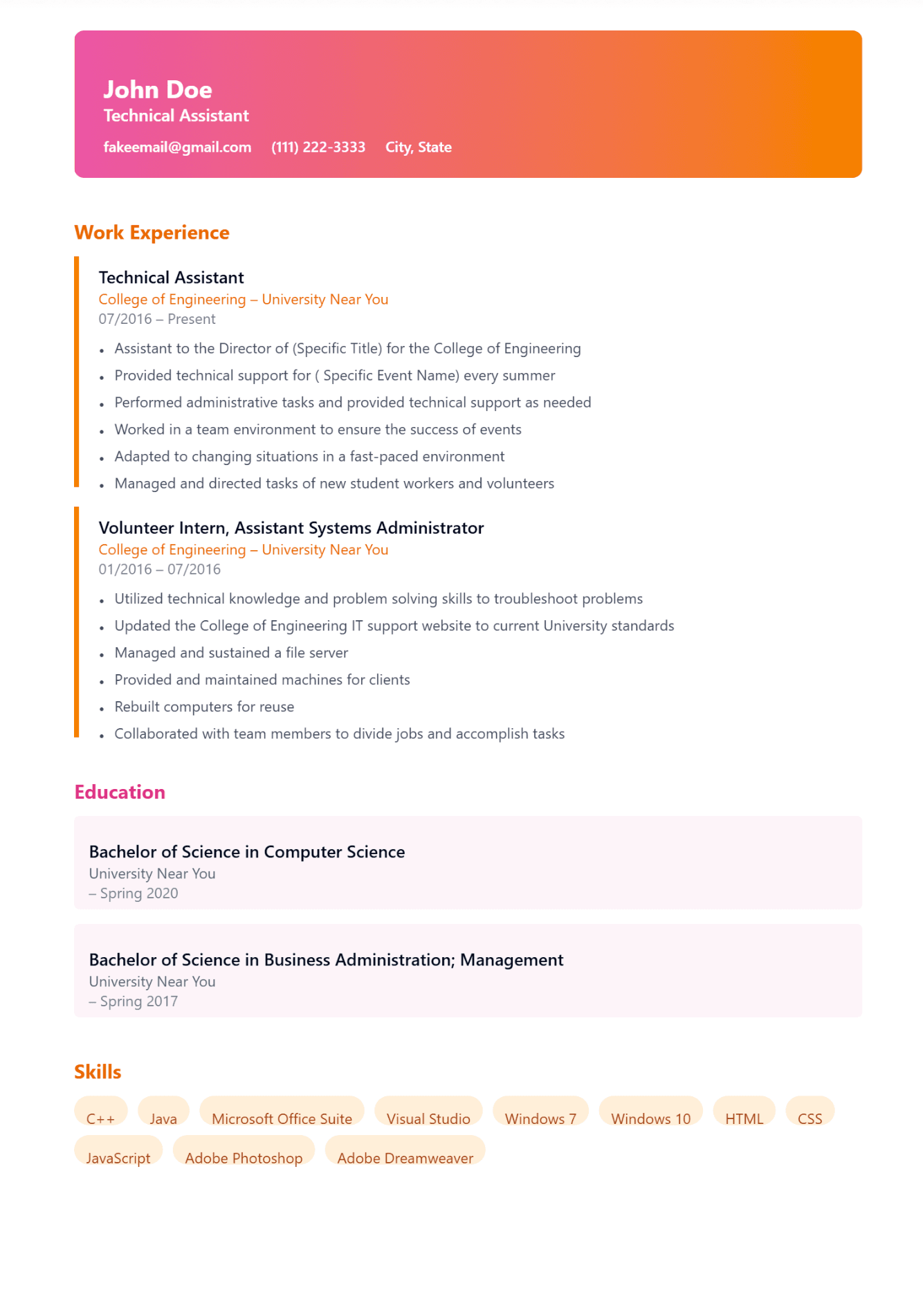 Creative resume template