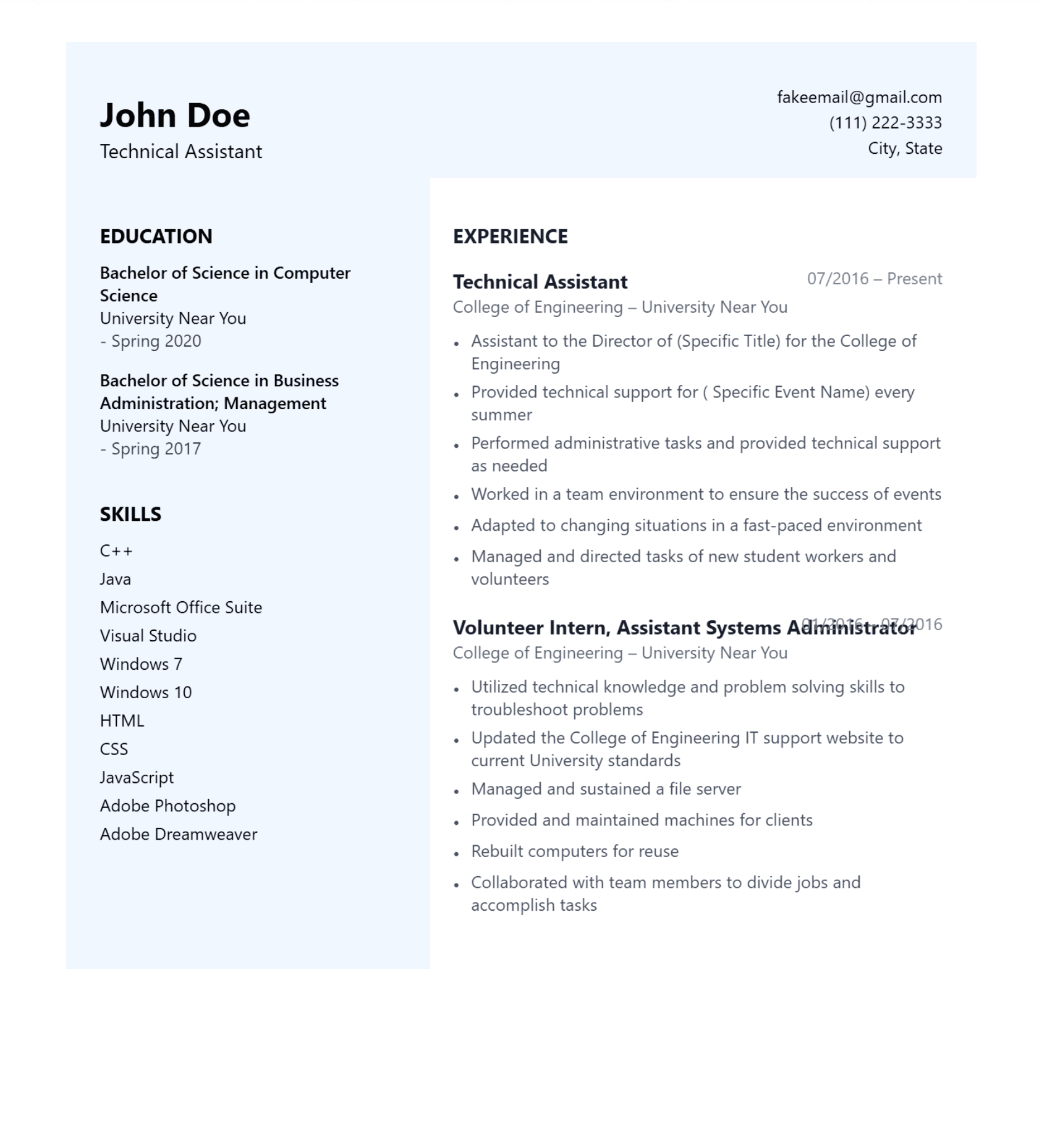 Stellar resume template