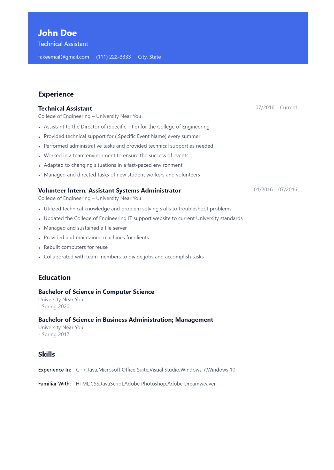 Free Aether ATS-friendly resume template — Professional, ATS design